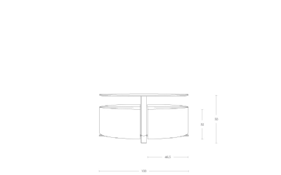 Dimensoes do produto mesa donna com puff jojo